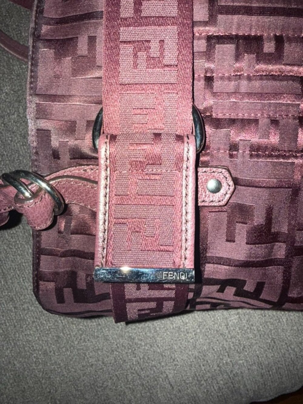Vintage Fendi Zucca Zip Code Bolsa Belt Nylon Jacquard Zucca FF Monogram Bag - Picture 13 of 16